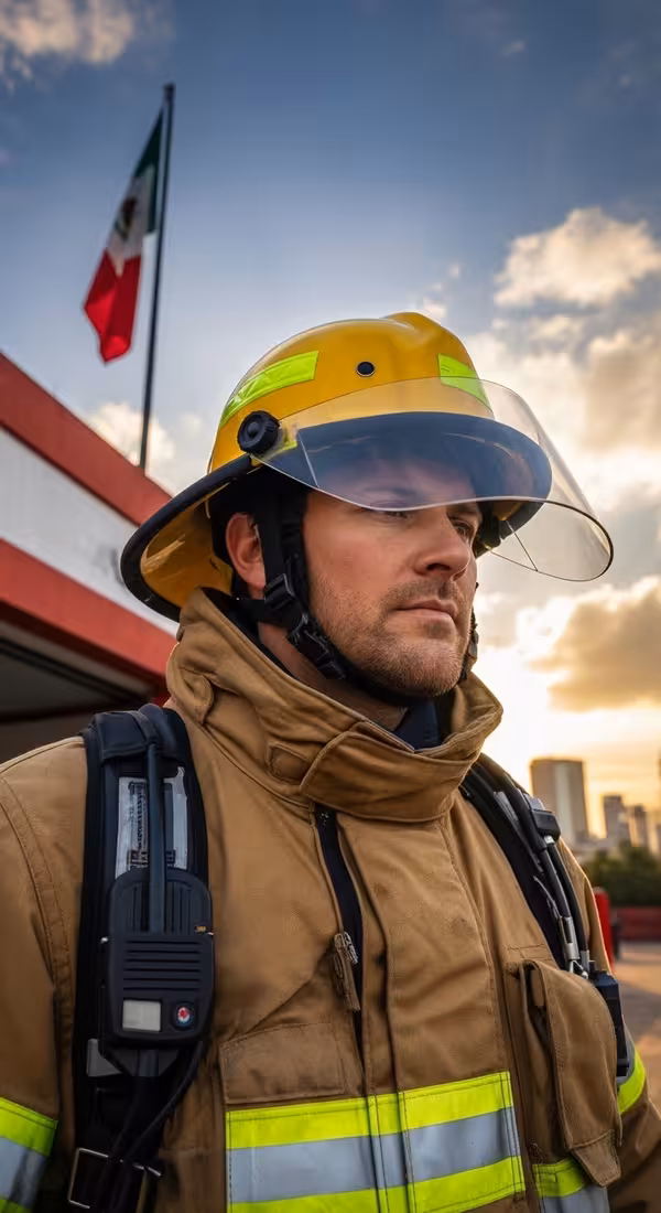 Casco Material Compuesto — EPP certificado NFPA para bomberos México