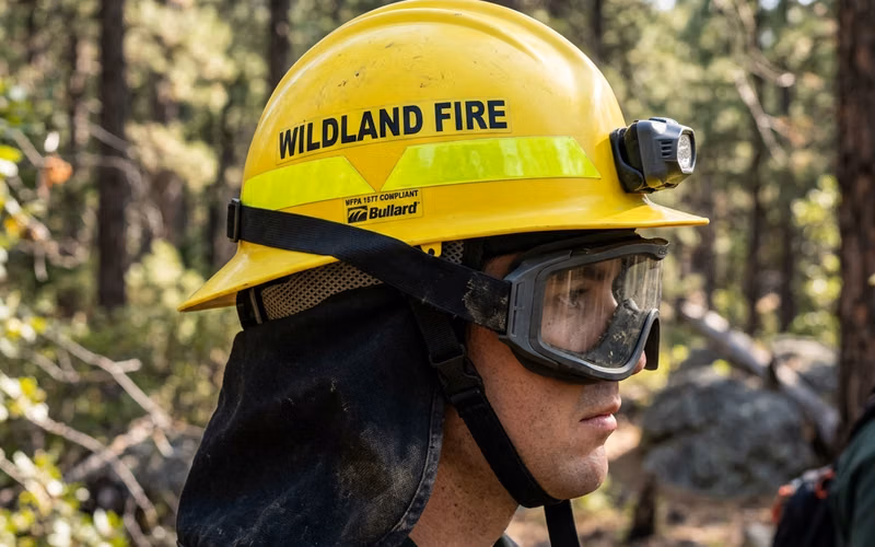 Casco forestal profesional certificado NFPA 1950 para brigadas