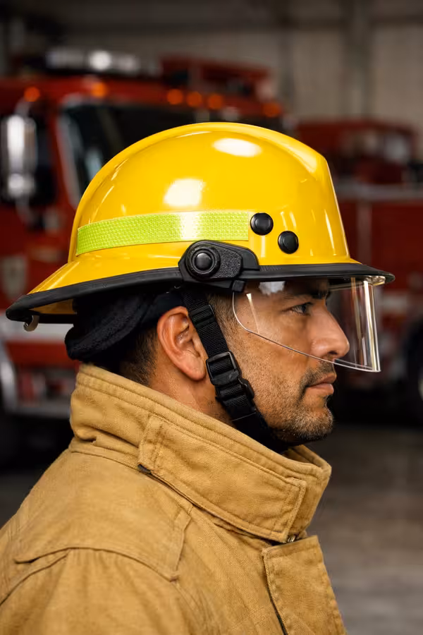 Casco ARFF con linterna integrada