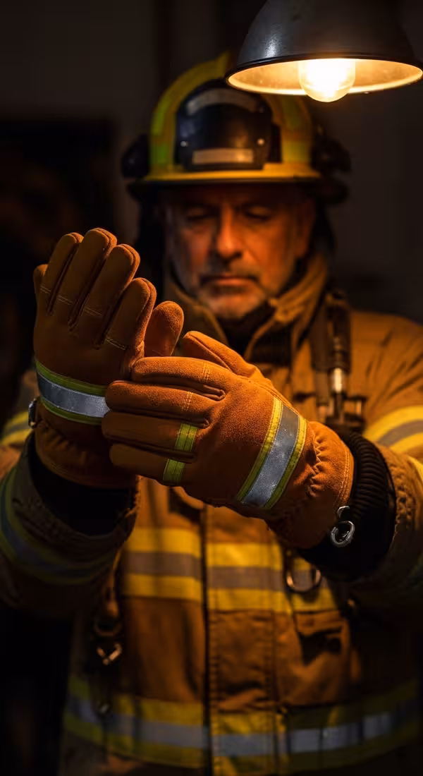 Guantes Cuero Vaqueta Estándar 3.5 pulg — EPP certificado NFPA para bomberos México